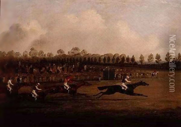 Finish of the Doncaster St. Leger Oil Painting - Henry Thomas Alken