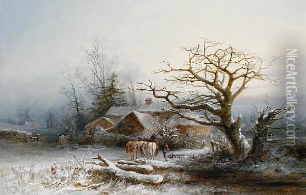 At Betwys Garmon Oil Painting - Edward Partridge