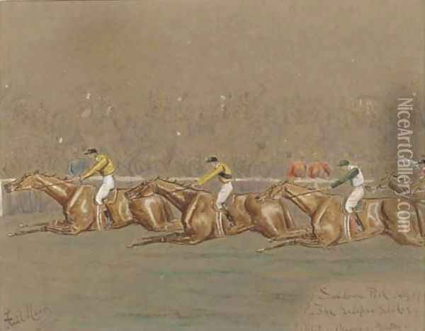 The Eclipse Stakes, Sandown Park, 1888 Oil Painting - George Finch Mason