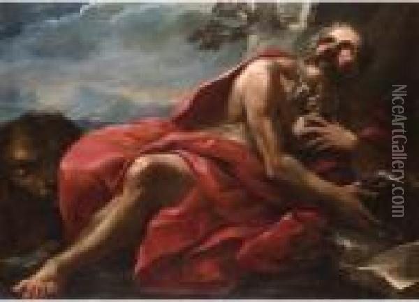 Die Vision Des Heiligen Hieronymus Oil Painting - Giacinto Brandi