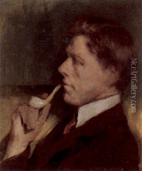 Portrait Of A Gentleman (self-portrait?) Oil Painting - Francis Campbell Boileau Cadell