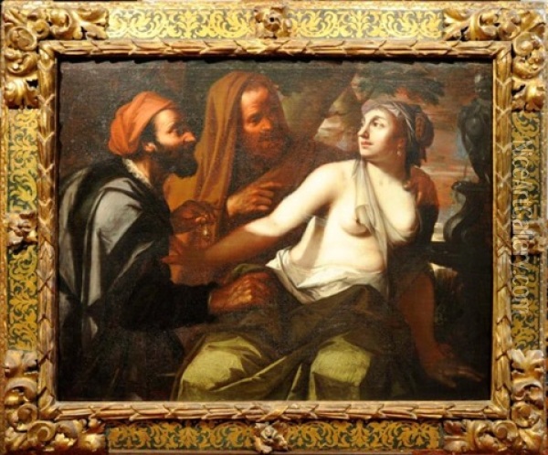 Suzanne Et Les Vieillards Oil Painting - Pietro Negri