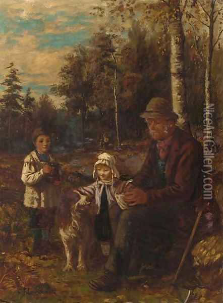 The woodman Oil Painting - Charles Frederick Lowcock