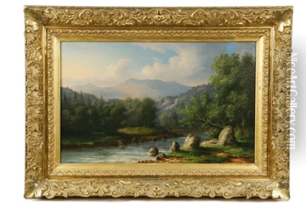 Moat Mountain From Swift River Oil Painting - John White Allen Scott