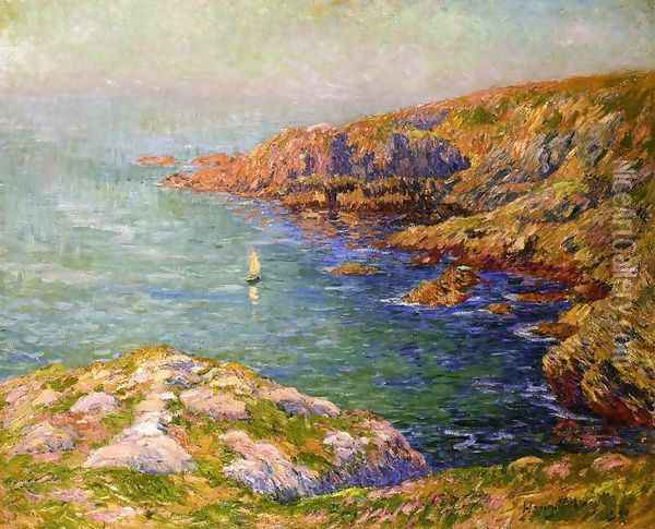 Calm, Coast of Brittany Oil Painting - Henri Moret