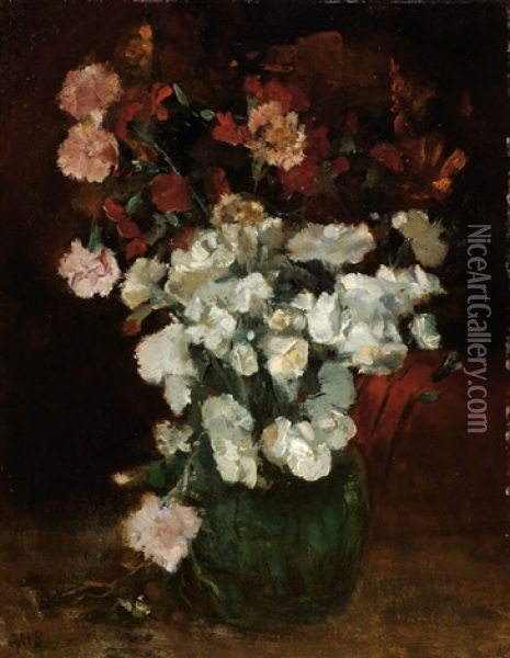 Still Life Of Flowers Oil Painting - George Hendrik Breitner