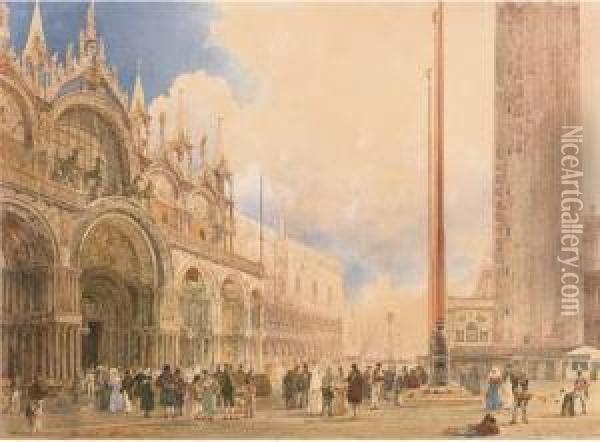 Chiesa Di San Marco, Venice Oil Painting - Rudolf Ritter von Alt