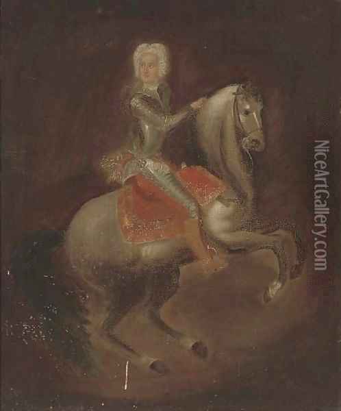 Portrait of a gentleman on horseback Oil Painting - Jan van, the Younger Kessel