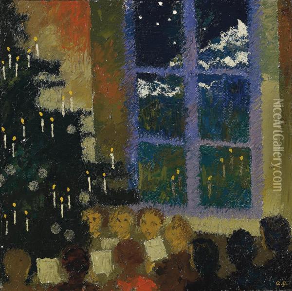 Weihnacht Oil Painting - Augusto Giacometti