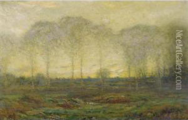 Dawn-may Oil Painting - Dwight William Tryon