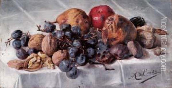 Natura Morta Di Frutta Oil Painting - Antonio De Grada