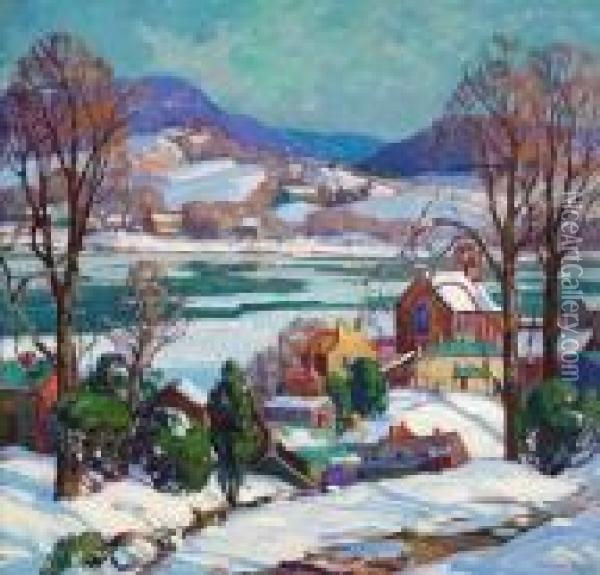 The Delaware Valley Oil Painting - Fern Isabel Coppedge