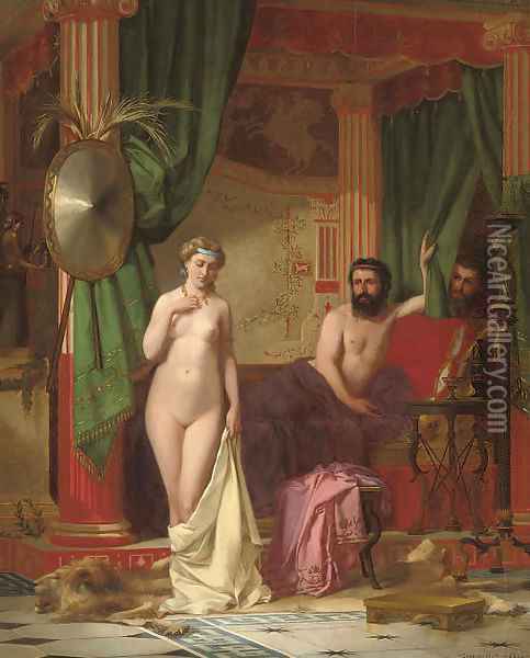 The myth of King Candaules Oil Painting - Charles Desire Hue