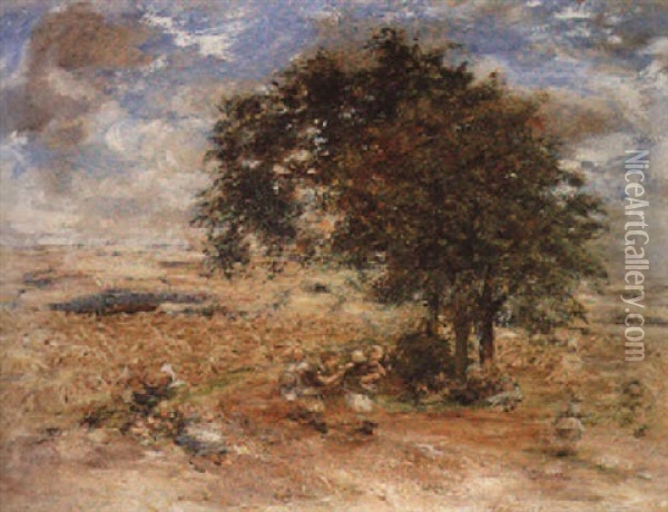A Showery Harvest Day Oil Painting - William McTaggart