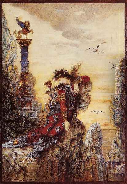 Sappho 1871-72 Oil Painting - Gustave Moreau