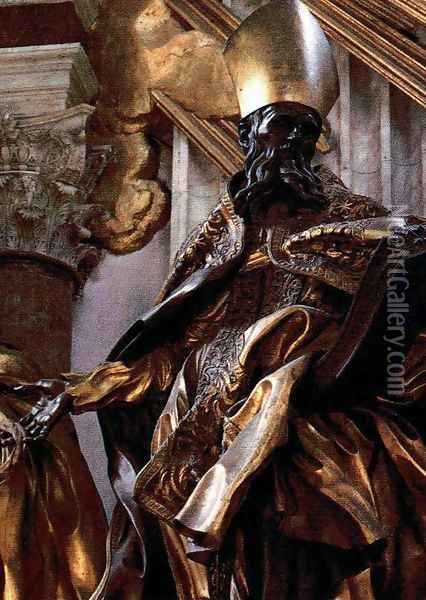 Statue of Saint Augustine Oil Painting - Gian Lorenzo Bernini