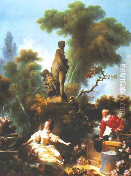 Surprise Oil Painting - Jean-Honore Fragonard