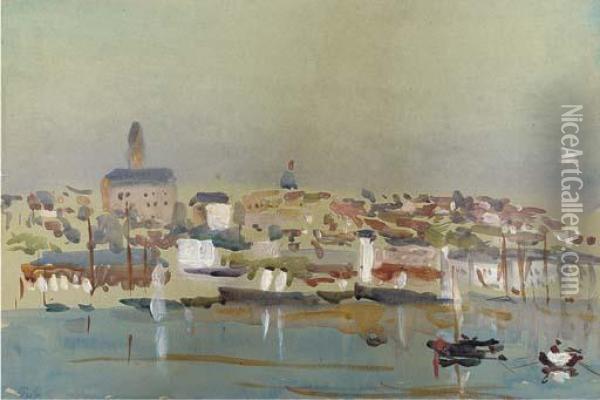 Boulogne Harbour Oil Painting - Philip Wilson Steer