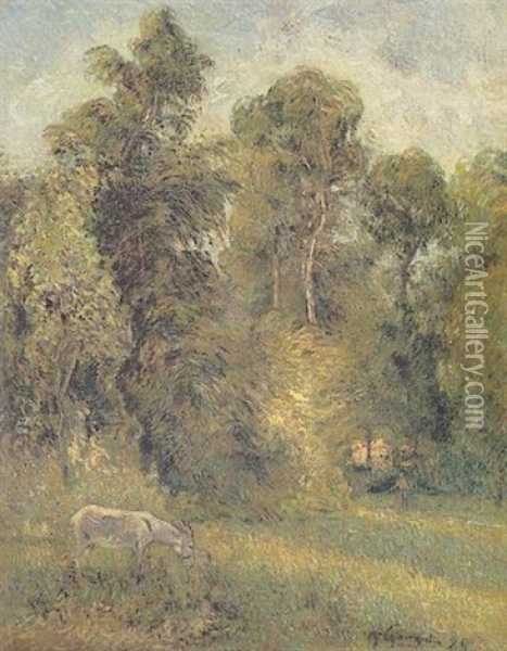 La Lisiere De La Foret (ii) Oil Painting - Paul Gauguin