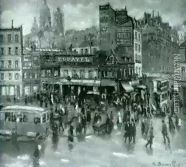 Place Du Delta, Paris Oil Painting - Georges Barwolf