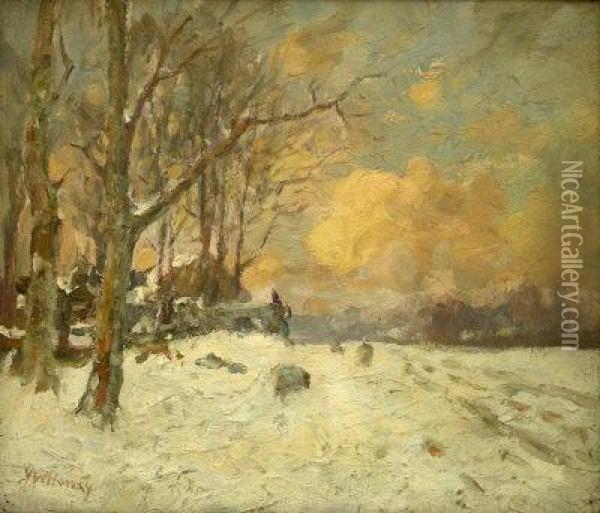 Winter & Summer Landscapes Oil Painting - John William Howey