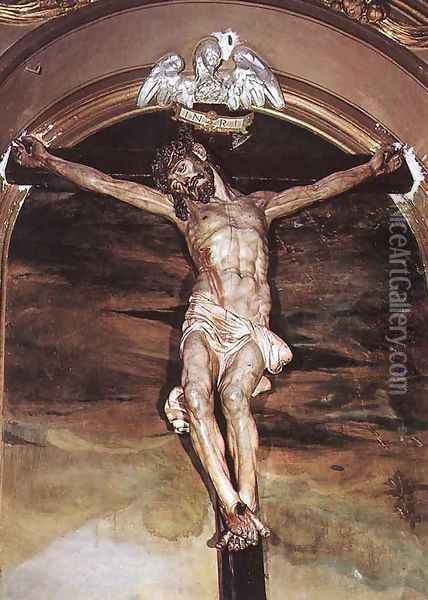 Crucifix Oil Painting - Juan De Juni