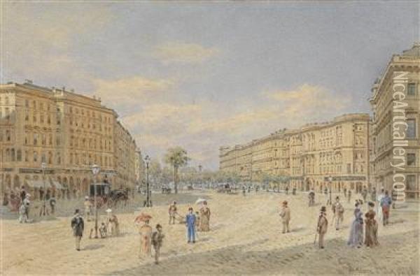 Wien Oil Painting - Franz Alt