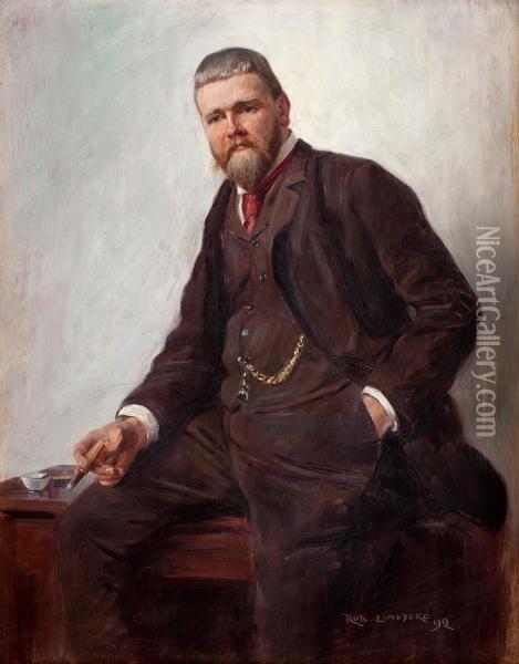 Portrait Of A Gentleman Oil Painting - Robert Lundberg