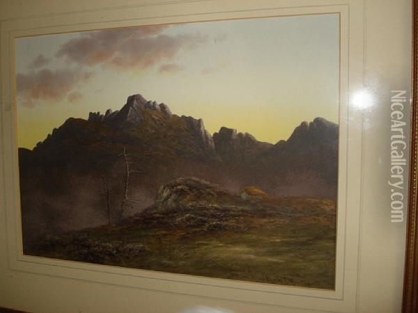 Moorland Scene Oil Painting - Charles Edward Ii Brittan