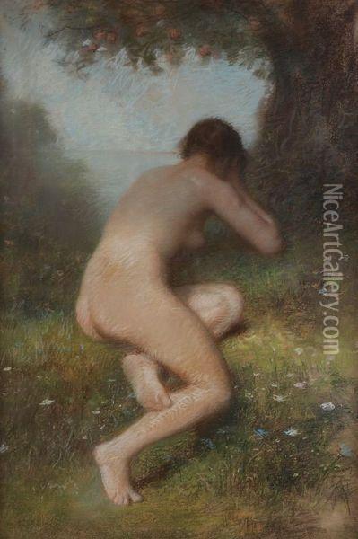 Nu Dans Un Paysage Oil Painting - Francois N. Auguste Feyen-Perrin