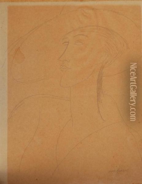 Donna Con Cappello Oil Painting - Amedeo Modigliani