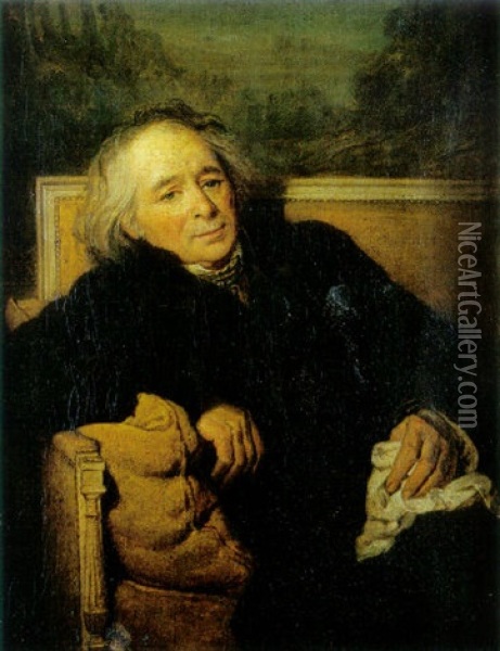 Portrait D'homme Assis Oil Painting - Francois-Edouard Cibot