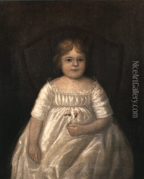 Portrait Of Louisa Baggs Emory Oil Painting - Joshua Johnson