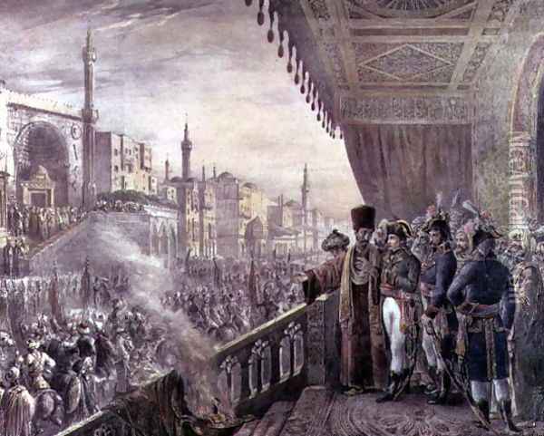 Napoleon Bonaparte (1769-1821) Celebrating the Birthday of the Prophet Mohammed during his Campaign on Egypt (1798-1801) Oil Painting - Alexandre-Marie Colin