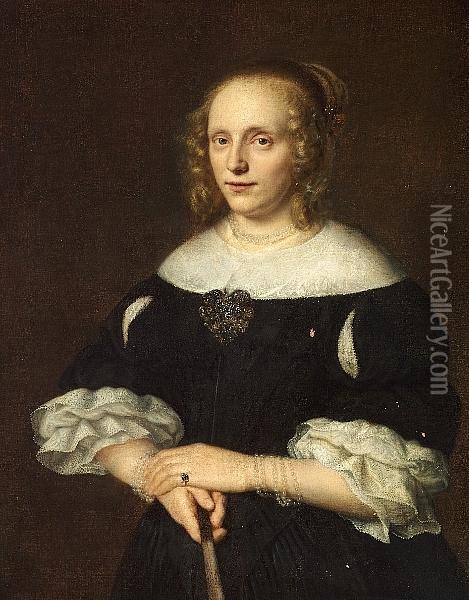 Portrait Of A Noble Lady Oil Painting - Antonie Palamedesz