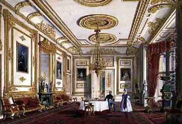 The White Drawing Room at Windsor Castle Oil Painting - Joseph Nash
