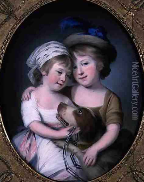 Simon Yorke II and his Sister Etheldred Oil Painting - Catherine Read