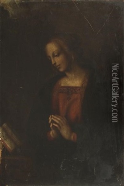 Vierge En Priere Oil Painting - Pietro Perugino