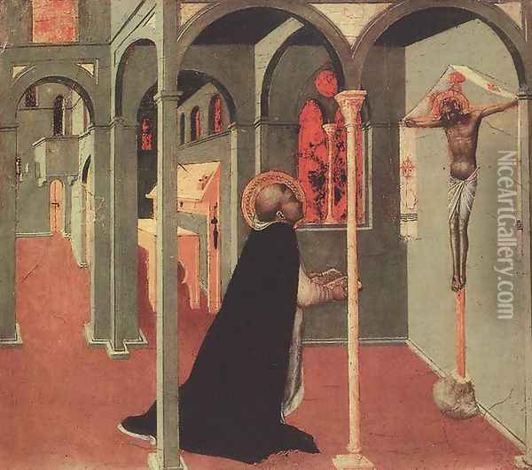 St Thomas Before the Cross 1423 Oil Painting - Stefano Di Giovanni Sassetta