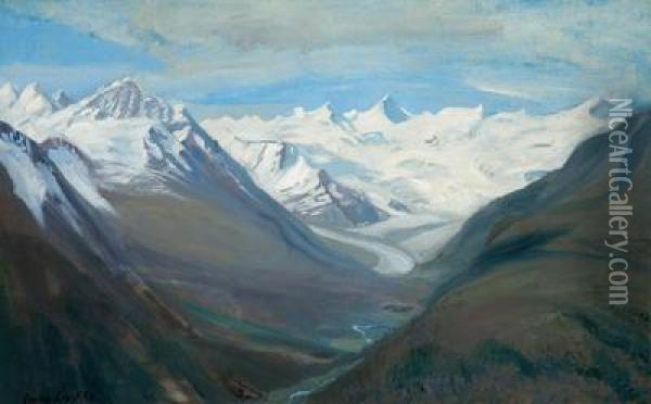 Glacier Landscape Oil Painting - Emmy Lischke