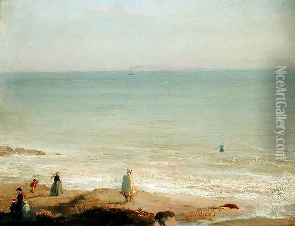 Memory of Langrune 1865 Oil Painting - Leon Cogniet
