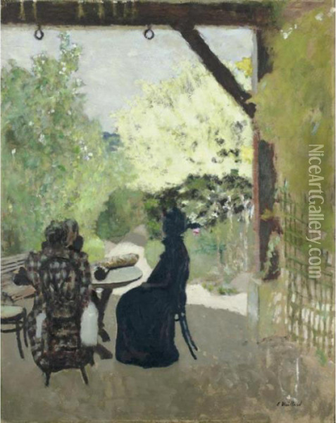 Sous Le Portique Oil Painting - Jean-Edouard Vuillard