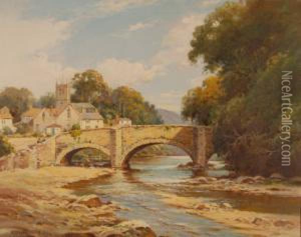 Kendal Bridge Oil Painting - Harry Mcgregor