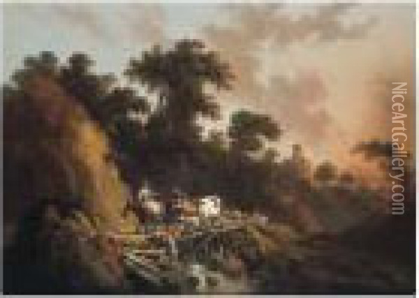 Paysage Portuguais Oil Painting - Jean-Baptiste Pillement
