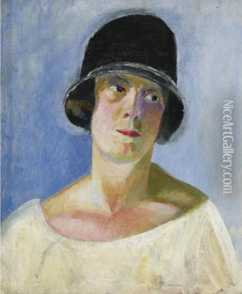 Portrait D'helene Marre Oil Painting - Robert Delaunay