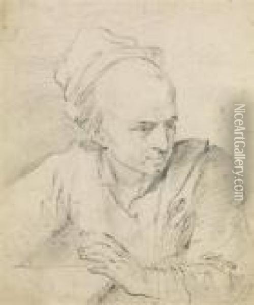 Portrait D'homme En Buste Oil Painting - Jean-Baptiste Lallemand