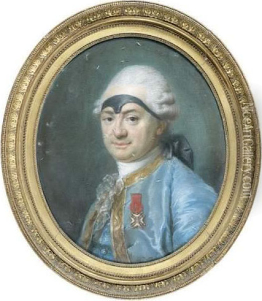 Portrait D'homme Au Bandeau Noir, Chevalier De L'ordre De Saint-louis Oil Painting - Adelaide Labille-Guyard