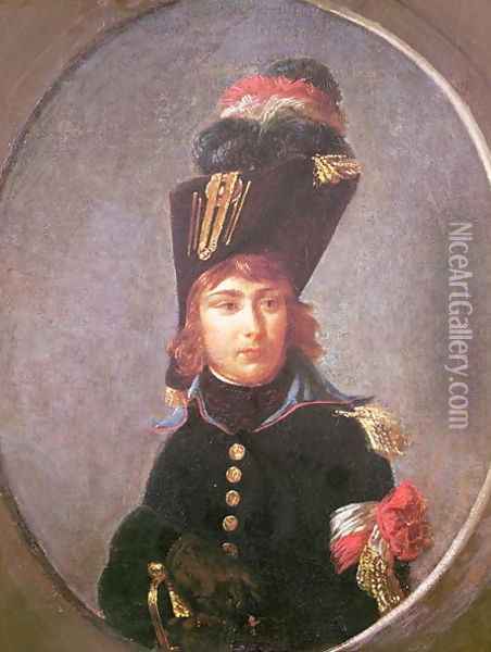 Portrait of Prince Eugene de Beauharnais 1781-1824 Aged Fifteen Oil Painting - Antoine-Jean Gros