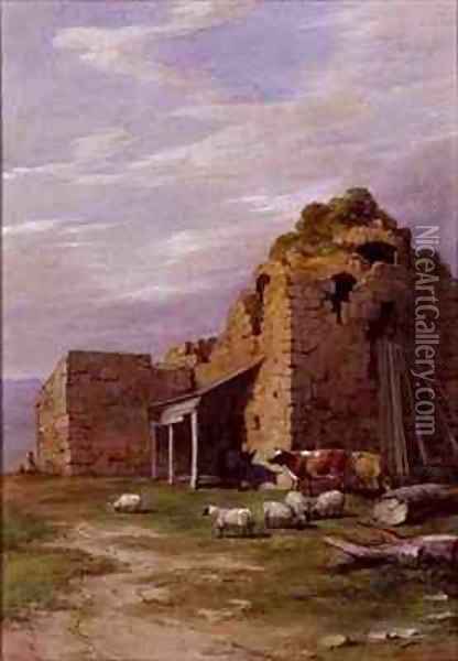 Colqhouny Castle Oil Painting - James William Giles
