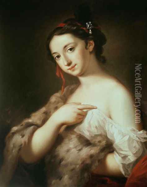 A Lady (Winter) Oil Painting - Rosalba Carriera